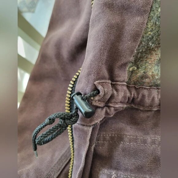 Vintage 90s Carhartt Mocha Brown Blanket-Lined Washed Duck Parka | Men’s M - Picture 9 of 16